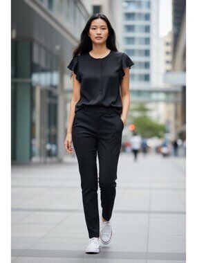 Diane Von Furstenberg DVF Toni Blouse Black 100% Silk Top S Designer Minimalist